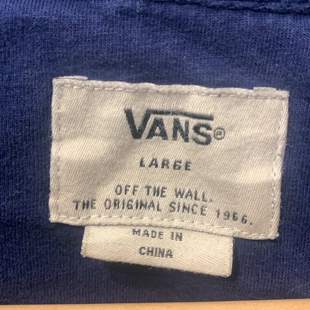 Vans Unisex Light Hoodie In Patterned Navy And Off White - Picture 6 of 6